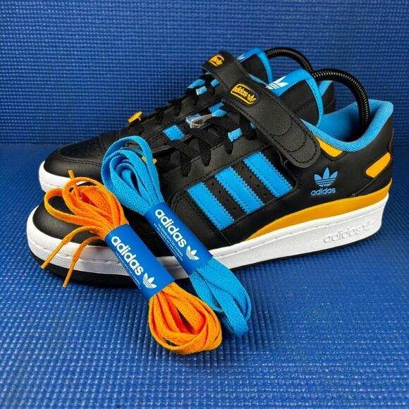 ? ADIDAS ORIGINALS FORUM LOW Men`s Size 10 Black Blue Basketball Shoes FZ5890 main image 11